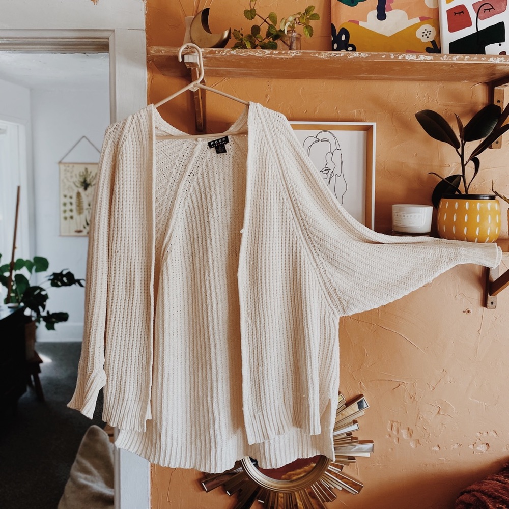 Cute oversized Batwing Chenille Cardi